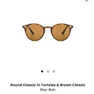 Ray Ban Women's Round Classic Sunglasses in Tortoise & Brown
